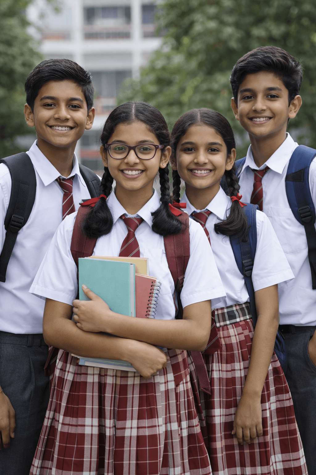 Middle school students exploring