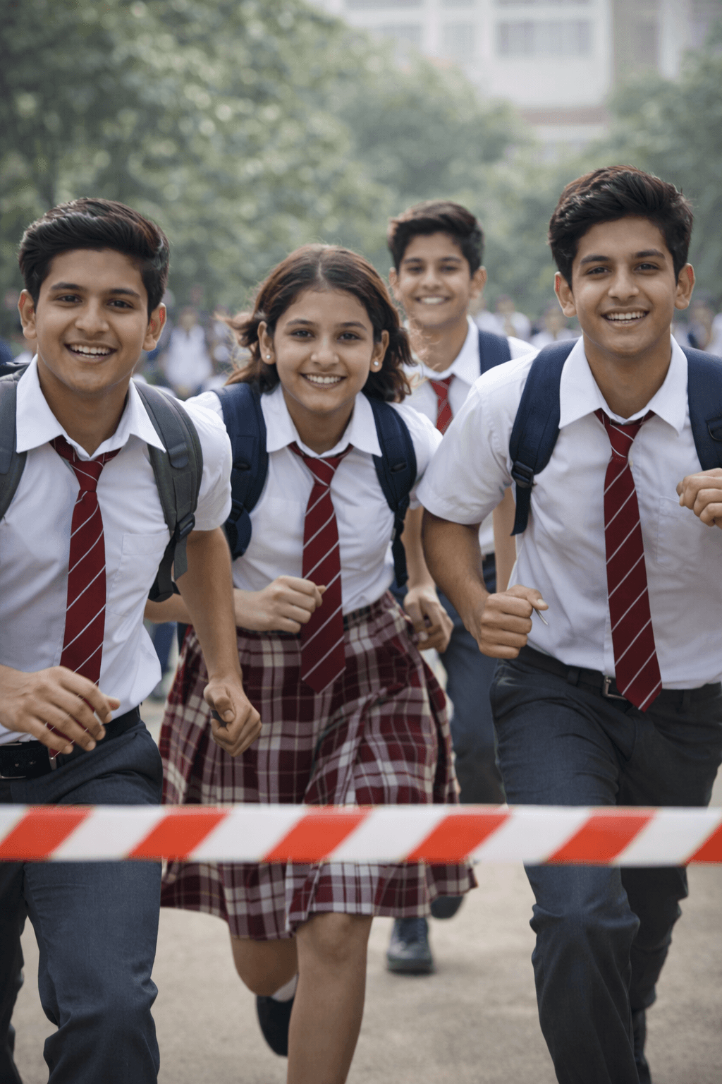 Senior students celebrating admissions